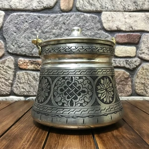 3 Litrelik Işlemeli Eskitme Bakır Bakraç