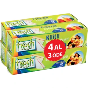 Fresh Up Kilitli Buzdolabı Poşeti 17X23 4 Al 3 Öde