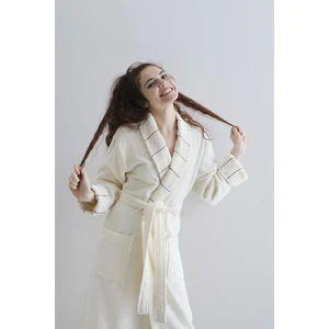 Cotto N Mania Carmıne Robe Cream Şalyaka Bornoz