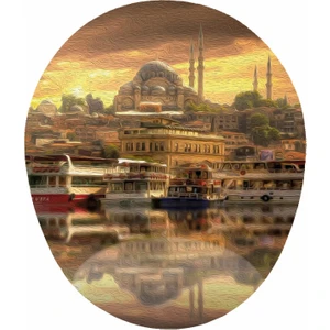 Mağaza Depom Istanbul Eminönü Tekneler ve Cami Görselli - Bilek Destekli