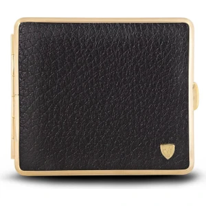 Vom Hofe Germany Deri Kısa Sigara Tabakası 18'li (Gold/siyah)