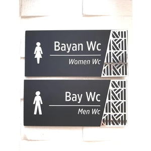 Soft Serisi Wc Yönlendirme Kapı Isimliği Seti