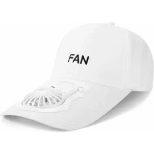 Fanlı Serinletici USB Şarjlı Şapka - Beyaz (Yurt Dışından)