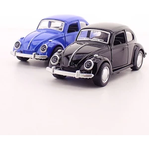 2 Adet Çek-Bırak Metal Vosvos Araba Dıe Cast Büyük Boy 12CM Siyah-Lacivert