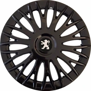 Peugeot 13'' Inç Piano Black Siyah Renk 4lü Set Jant Kapağı Çelik Jant Görünümlü