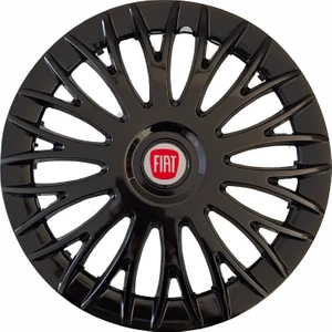 Fiat Linea 16'' Inç   Piano Black Renk Jant Kapağı 4 Adet Çelik Jant Görünümlü