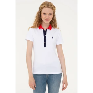 U.S. Polo Assn. Kadın Beyaz Basic T-Shirt