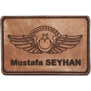 Seyhan Askeri Malzeme  Kıdemli Pilot Deri Uçuş Brövesi Isimlik