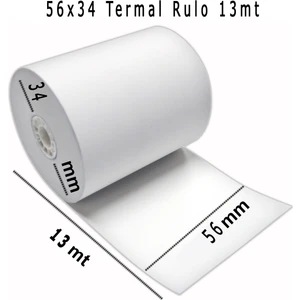 Rulo Merkezi 56X13 mt Yazar Kasa Pos Rulosu 200'LÜ Paket