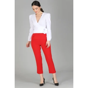 Sweetness Kadın Kırmızı Havuç Kesim Kumaş Pantolon