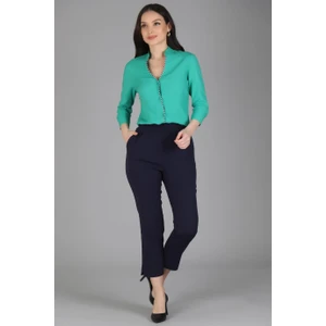 Sweetness Kadın Lacivert Havuç Kesim Kumaş Pantolon