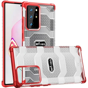 Case 4U Galaxy Note 20 Ultra Kılıf Darbe Emici Ultra Koruma Military Grade Wlons Mit Kapak Kırmızı