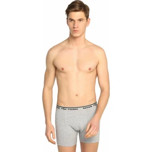Erkek Likralı Elastan Boxer 6-Lı Paket Gri