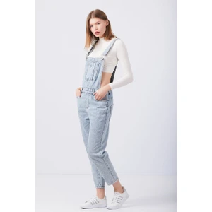 Blue Denim Kot Salopet Tulum