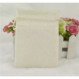 Ozan Tuhafiye Kese Krem Renk Jüt Kumaş 7x9 cm 10 Adet