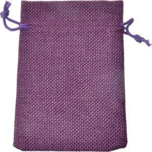 Ozan Tuhafiye Kese Mor Renk Jüt Kumaş 10X14 cm 10 Adet