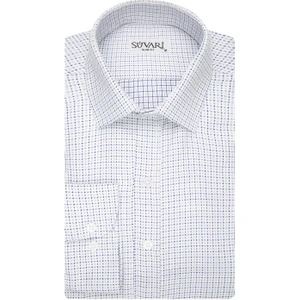 Slim Fit Armür Desenli Erkek Gömlek