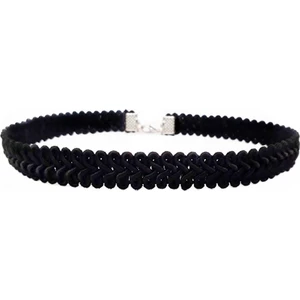 Siyah Örme Choker Kolye