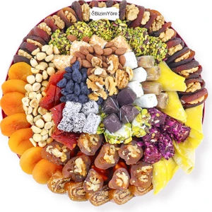 Bizim Yöre ''damak Çatlatan'' Hediyelik Kayısı Kuru Meyve Lokum Sepeti 2,4 kg No 4 | Bizim Yöre