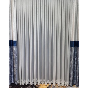 Issa Tül Perde Grek Etek Desenli F  Sık Pile 1 E 3