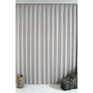 Vanessa Perde Naturel Keten Gri Renk Kalın Doku 1/2,5 Pileli Tül Perde Her Odaya Uygun