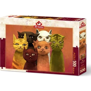 Art Puzzle Kediler Takımı 500 Parça Puzzle 48 x 34 cm Eğlenceli Zihin Geliştirici Aktivite