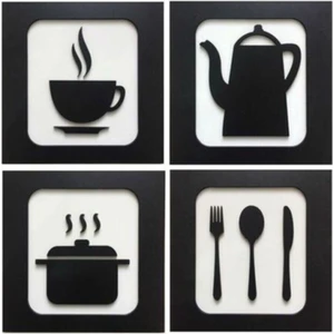 Mutfak Dekoru 4 Lü Set Ankr0029mdf4
