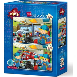 Art Puzzle Art Çocuk Puzzle Küçük Tamirciler 2X100 Parça Puzzle