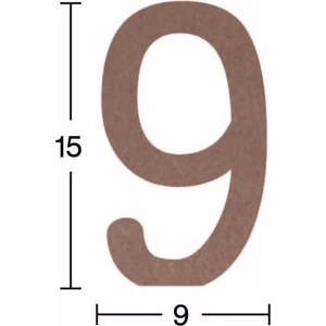 Güven Sanat Ahşap 9 Rakamı 18MM H42