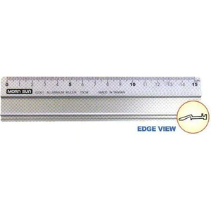 Aluminyum Cetvel Kaymaz Taban 15 cm