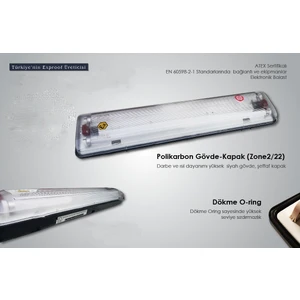 EYAL-DENİZ.X Polikarbon Exproof Etanj Armatür 2x36 W