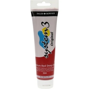 Daler Rowney System 3 Akrilik Boya 150 ml N.504 Cadmium Red Deep Hue