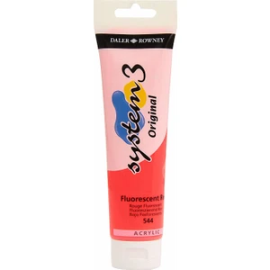 Daler Rowney System 3 Akrilik Boya 150 ml N.544 Fluorescent Red