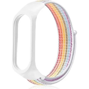 Xiaomi Mi Band 6 Kordon Cırtcırt Kumaş Kordon Velcro Gökkuşağı Renk