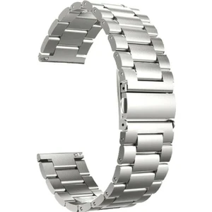 Case Street Samsung Galaxy Watch Active 4 40MM Kordon Metal Sıralı Kordon Gümüş