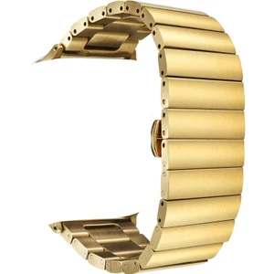 Apple Watch Uyumlu 38MM Kordon Şık Tasarım Metal Kordon Krd-41 Gold