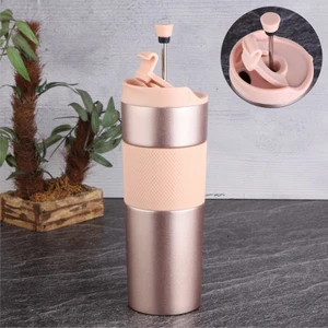 French Press Çelik Kupa Siyah Ürün Ölçüleri 500 ml Çap:6,50 Yükseklik:21 cm