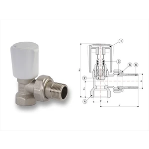 FIRAT PLASTİK 1/2 Köşe Radyatör Vanası