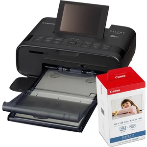 SELPHY CP1300 Siyah Fotoğraf Yazıcısı + Foto. Kağıdı (108'li) Seti (Canon Eurasia Garantili)