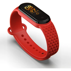 Xiaomi Mi Band 5 ve 6 Uyumlu Kordon (Kabartma Desenli)