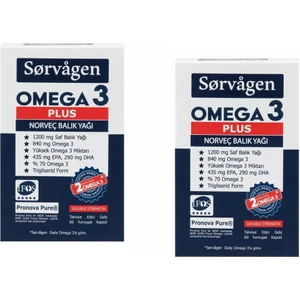Omega 3 Plus Norveç Balık Yağı 60 Kapsül x 2 Adet