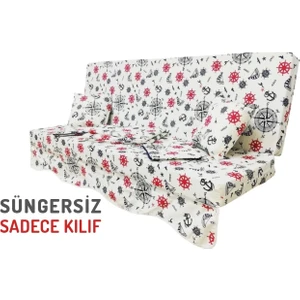 Vip Home Concept Süngersiz Salıncak Minderi Kılıfı 3 Kişilik Kılıf Çapa Bahçe Minderi
