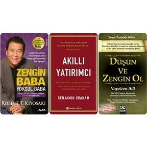 Akıllı Yatırımcı Zengin Baba Yoksul Baba Düşün Zengin Ol / 3 Kitap Set