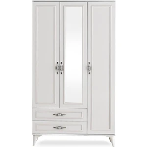 Sivas Gözde Mobilya Irmak 3 Kapılı 2 Çekmeceli Gardrop Elbise Dolabı 120X48X195CM