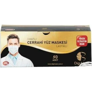 Digi Mask Lastikli Telli Cerrahi Maske 1 Kutu 50 Adet
