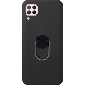 Huawei P40 Lite Uyumlu Leather Ring Nano Silikon Kılıf