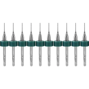 Emay Center Pcb Matkap Ucu 0.6 mm Tungsten Mikro Karbür 10'lu 18 Shank Spiral Flüt