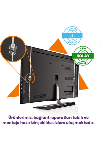 Evçelik 2.5mm Elmas Panel Samsung 65JU7000 Tv Ekran Koruyucu