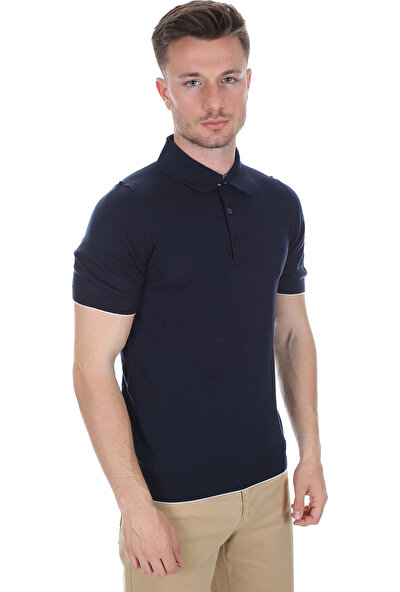 Diandor Polo Yaka Erkek Triko T-Shirt Lacivert/navy 2117703