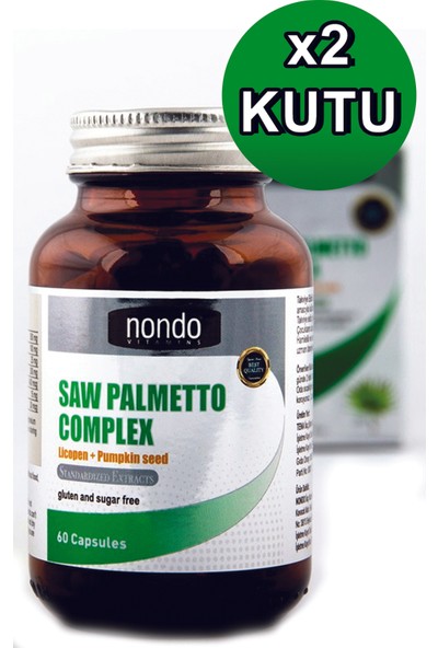 Nondo Saw Palmetto Complex 60 Kapsül 2 Adet